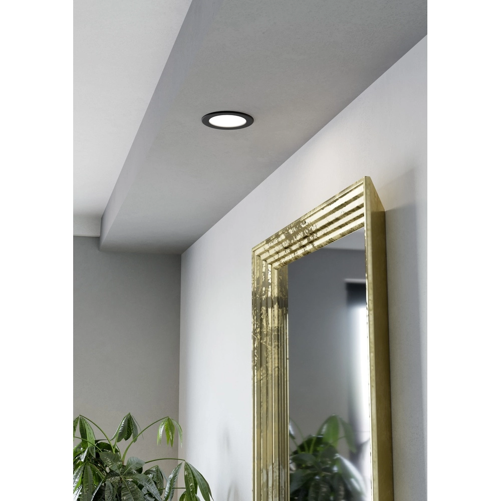 Einbaulampe Fueva 6 rund – schwarz – Ø 11,9 cm Eglo 9008606330683
