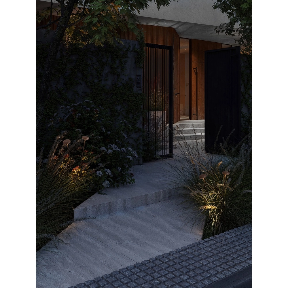 Gartenlampe Cami 110 cm brauner Stein
