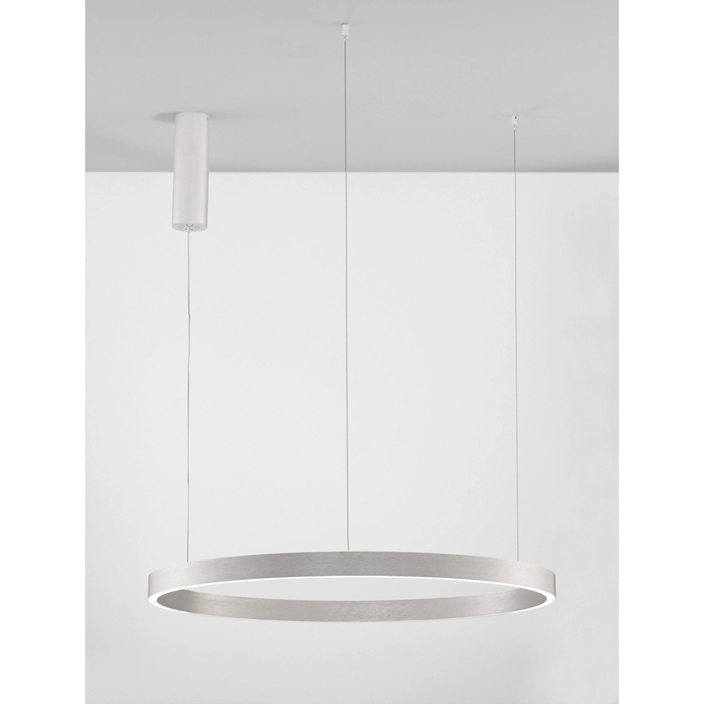 Design-Pendelleuchte Elowen silbergrau Ø 80cm