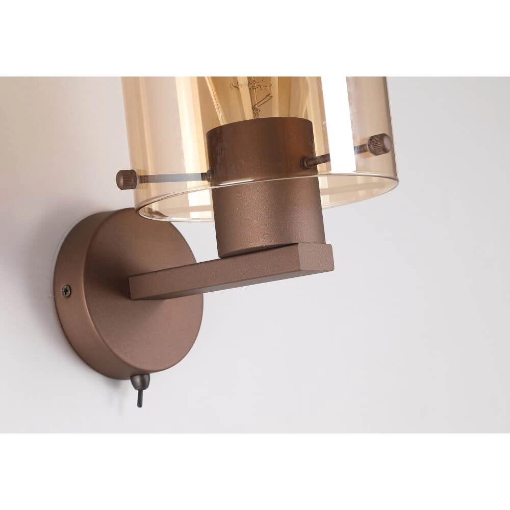 Wandleuchte Sweden Mokka-Braun Searchlight 5053423272023