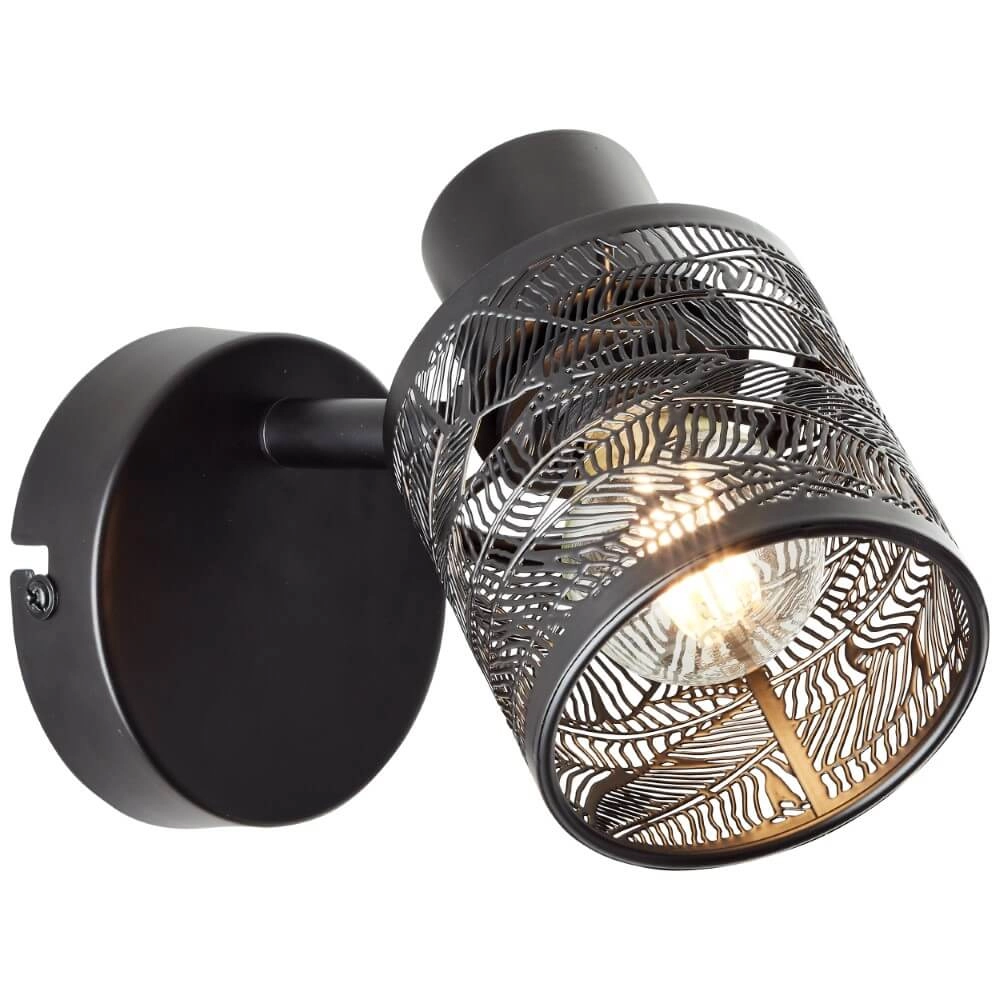 Schwarze Wandlampe Bano Brilliant 4004353413469