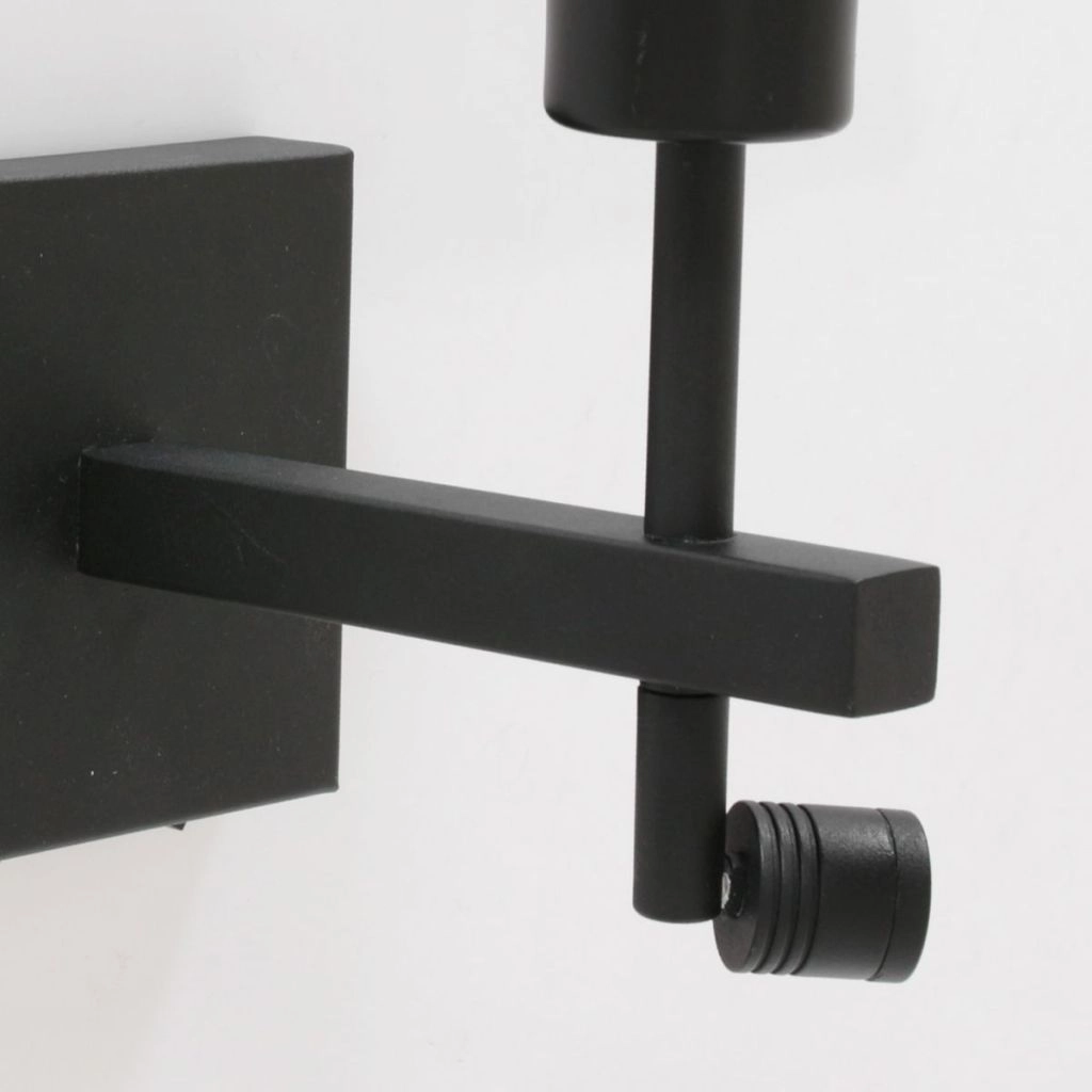 Schwarze Nachttischlampe Stang mit Korkkappe Ø20 cm Steinhauer 8712746180534