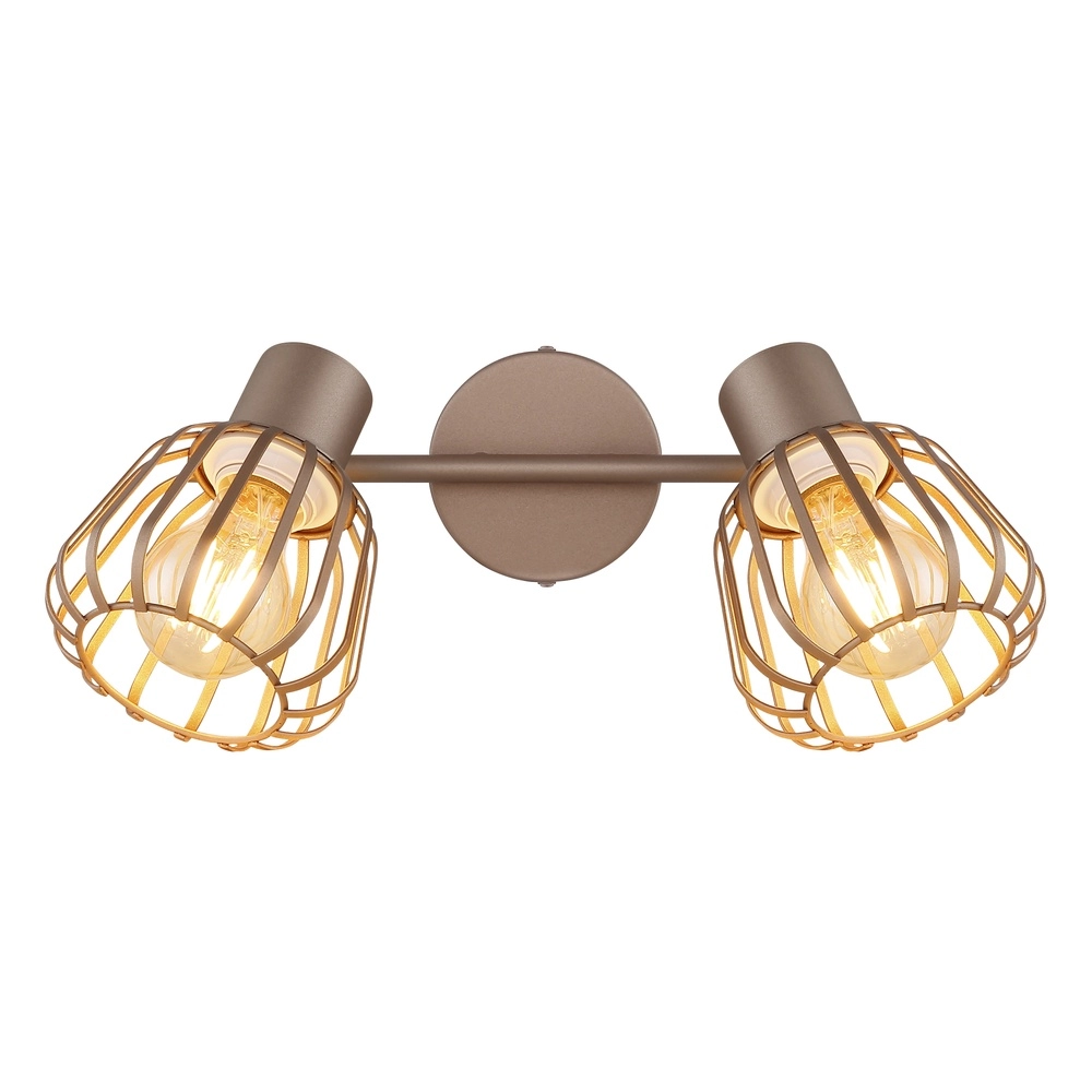Deckenlampe Olin 2-helles Kaffeebraun Globo 9007371586578