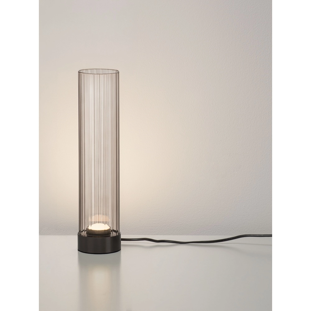 Design-Tischlampe Brielle Anthrazit mit Mokka-Glas Lyora 5212017495457