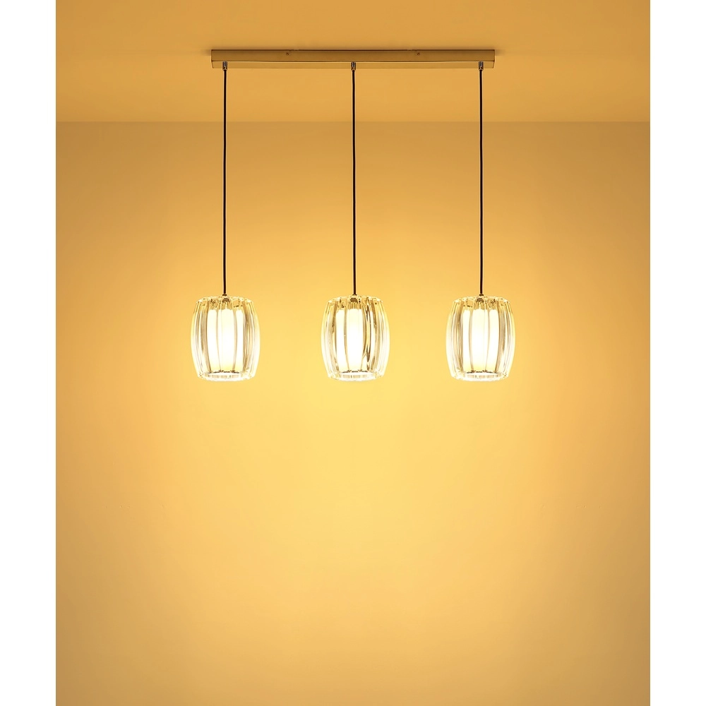 3-Licht Pendellampe Maribel Chrom-Gerade Globo 9007371592098
