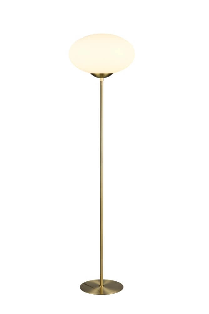 Stehlampe Fomento Ø 40 cm – Messing mit weißem Glas Trio 4017807616156
