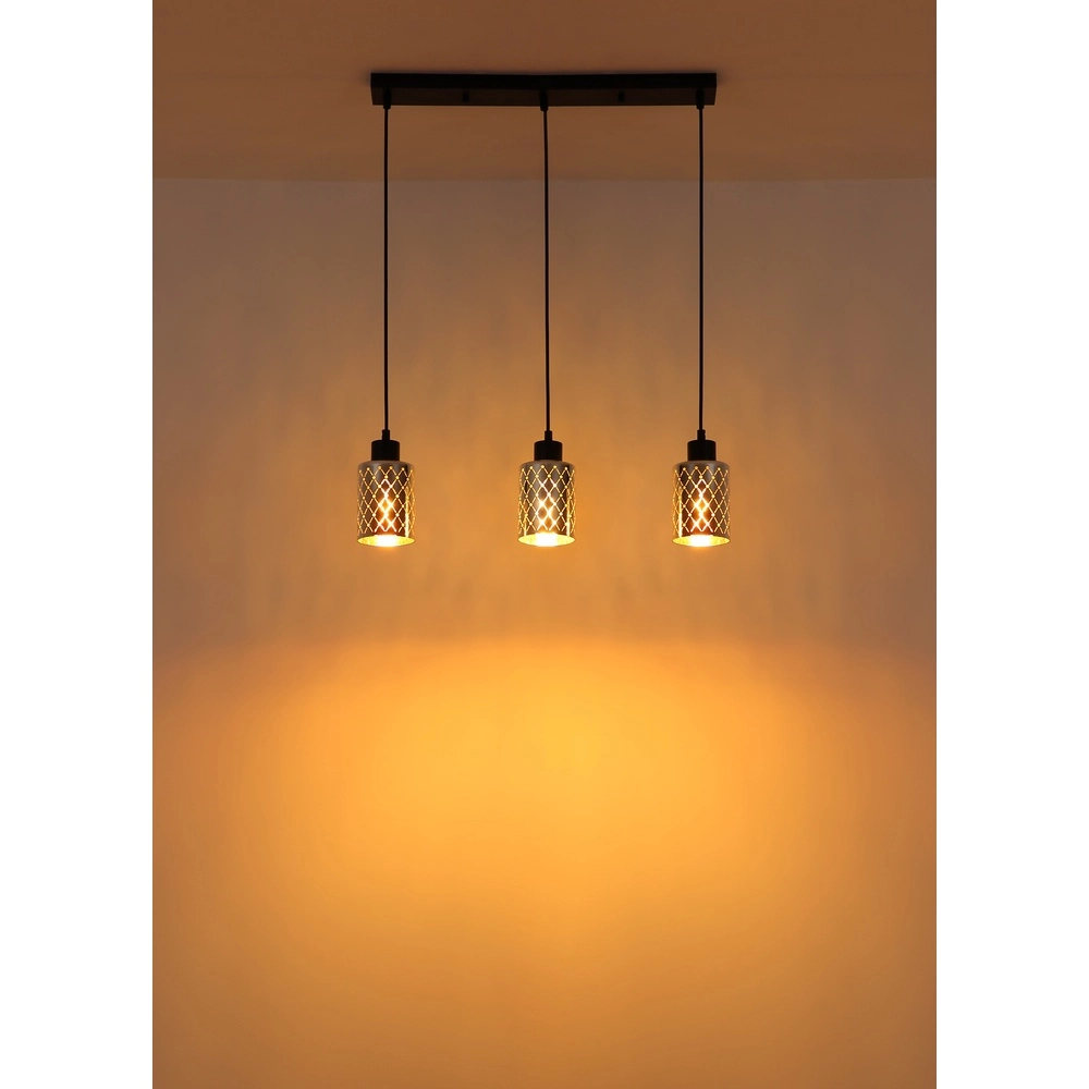 Design-Pendellampe Alonso 3-Licht Schwarz Globo 9007371575251