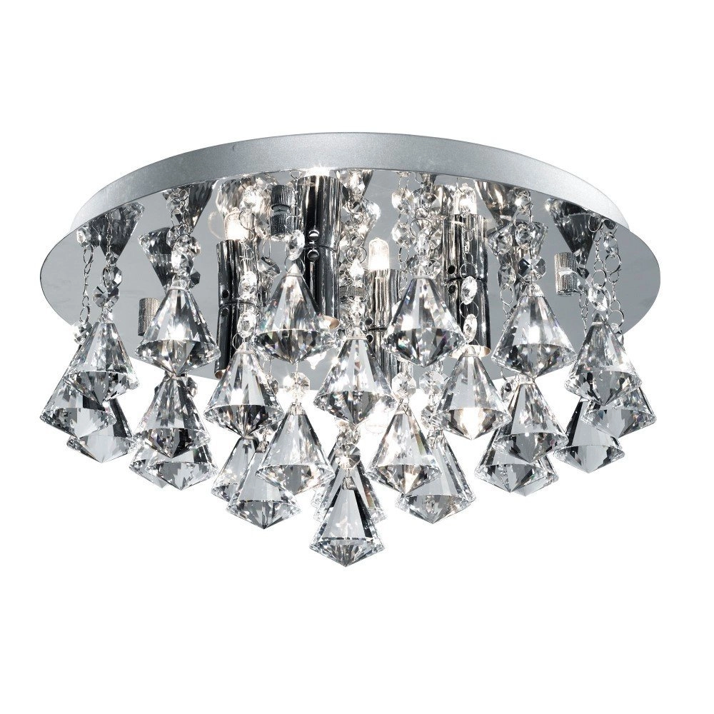 Deckenleuchte Hanna 35 cm Chrom mit Kristall