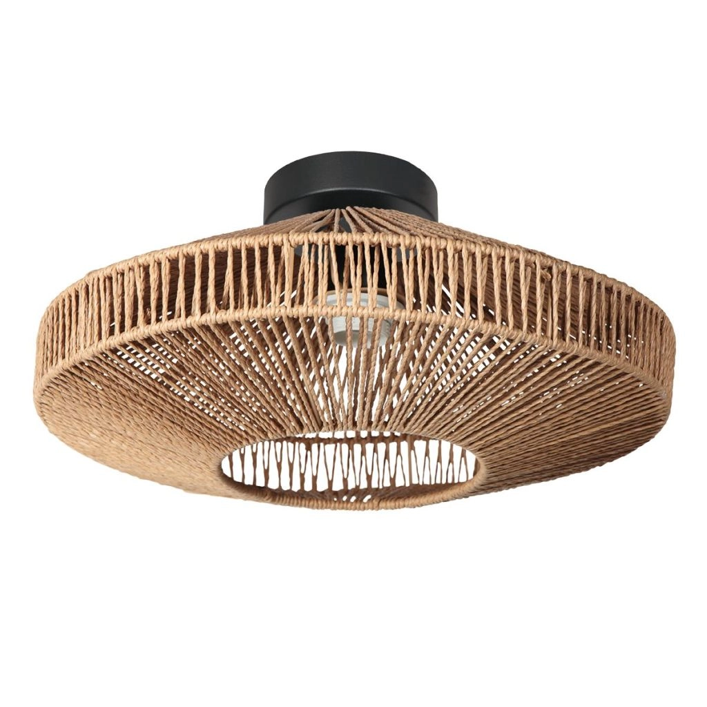 Deckenlampe Ropex mit Rattan-Schattierung Ø40 cm Steinhauer 8712746182989