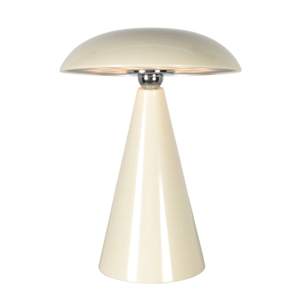 Wiederaufladbare Tischlampe Mush Sahne