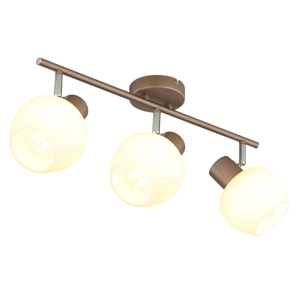 Deckenlampe Eileen 3-hell Kaffeebraun