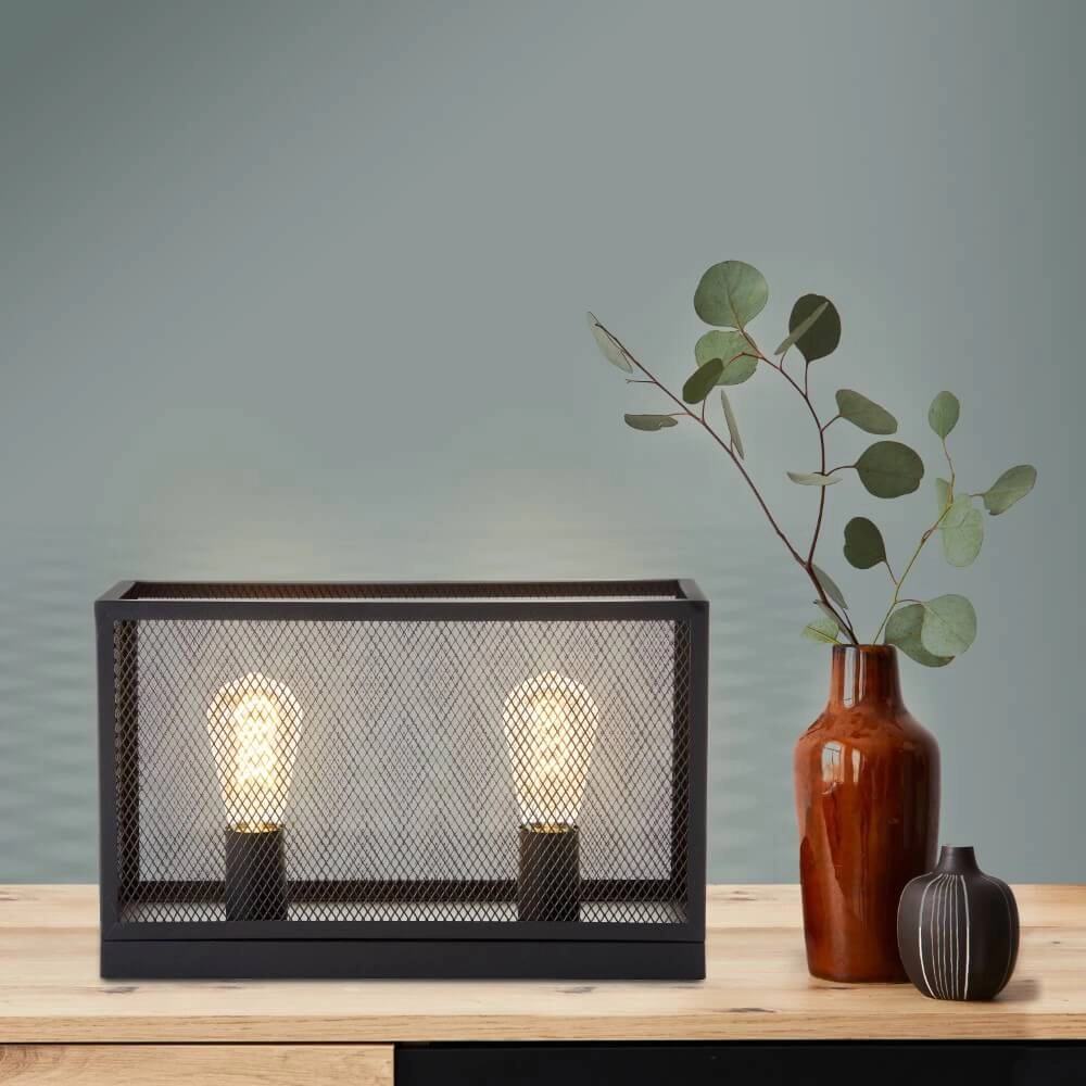 Tischlampe aus Mesh Maze 2x E27 Brilliant 4004353411571