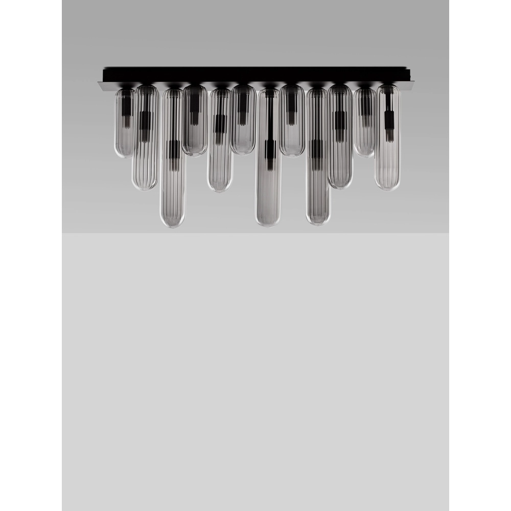 Design-Deckenleuchte Gustave Schwarz 12-flammig Lyora 5212017443311