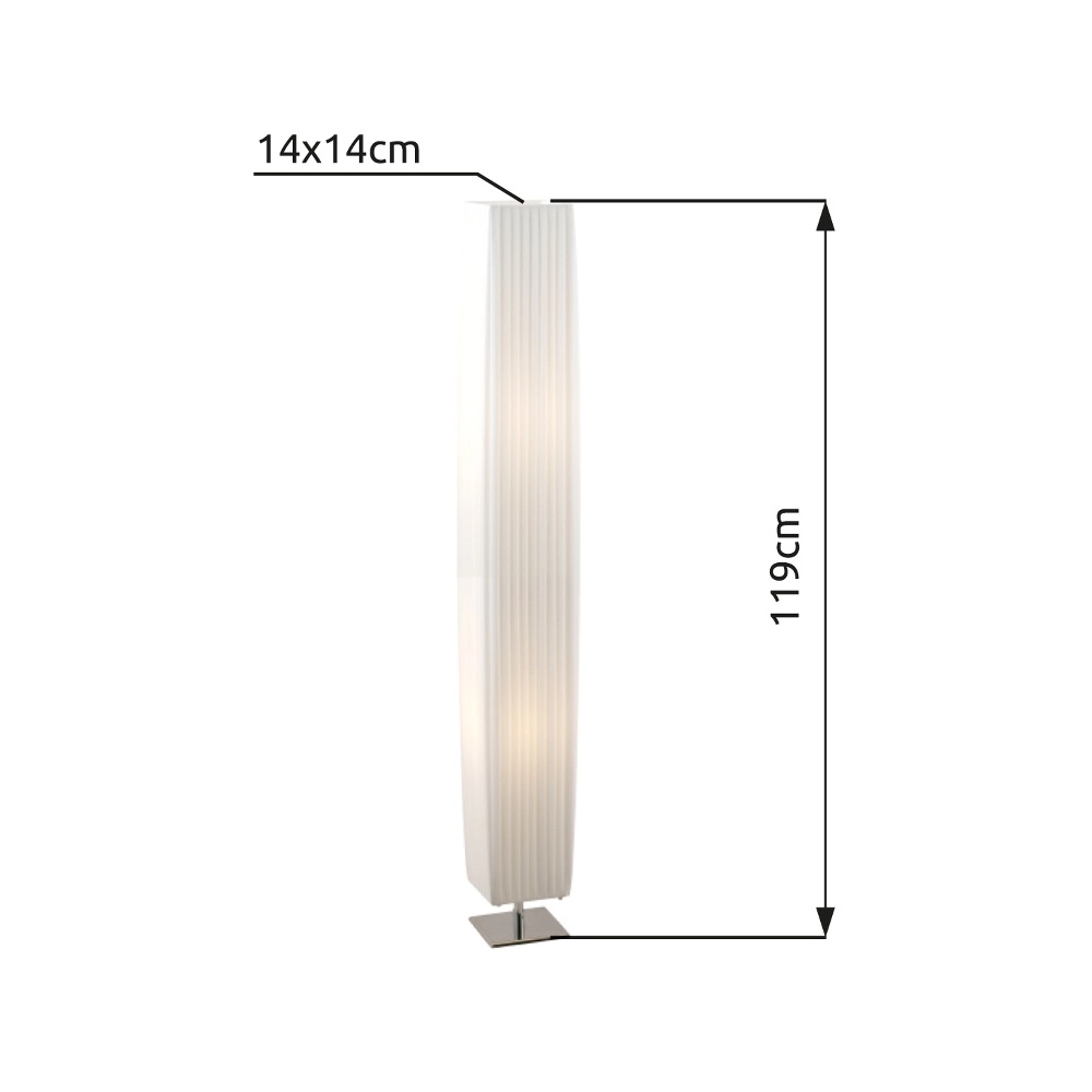Design-Stehlampe Bailey Chrom Globo 9007371176717