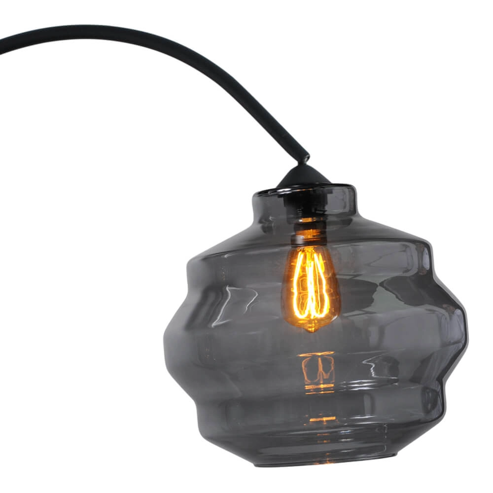 Bogenlampe Porto Kugelrauchglas - Ø 30cm Masterlight 8718121259260