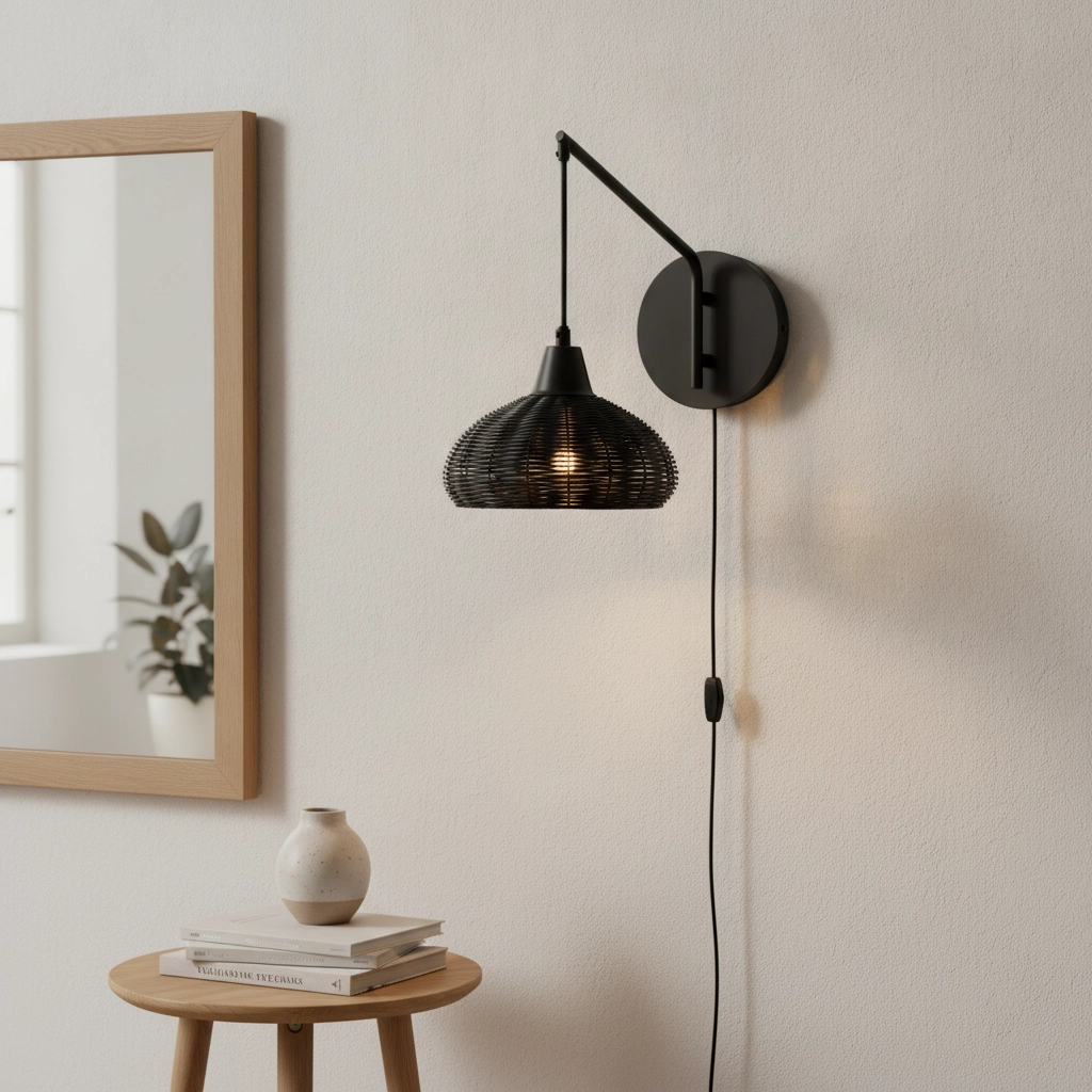 Wandleuchte Fado schwarz