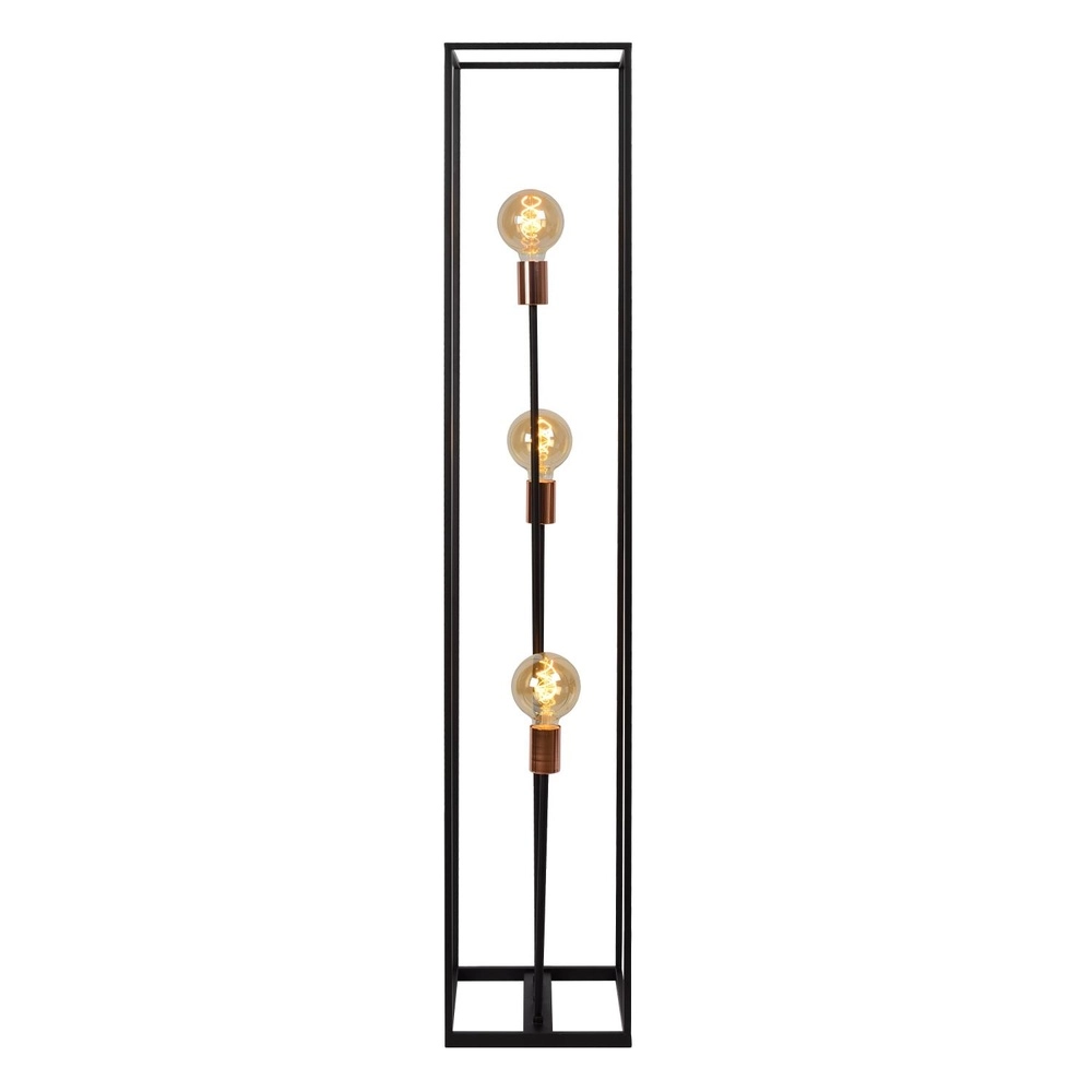 Stehlampe Arthur 3-Licht Schwarz Lucide 5411212082909