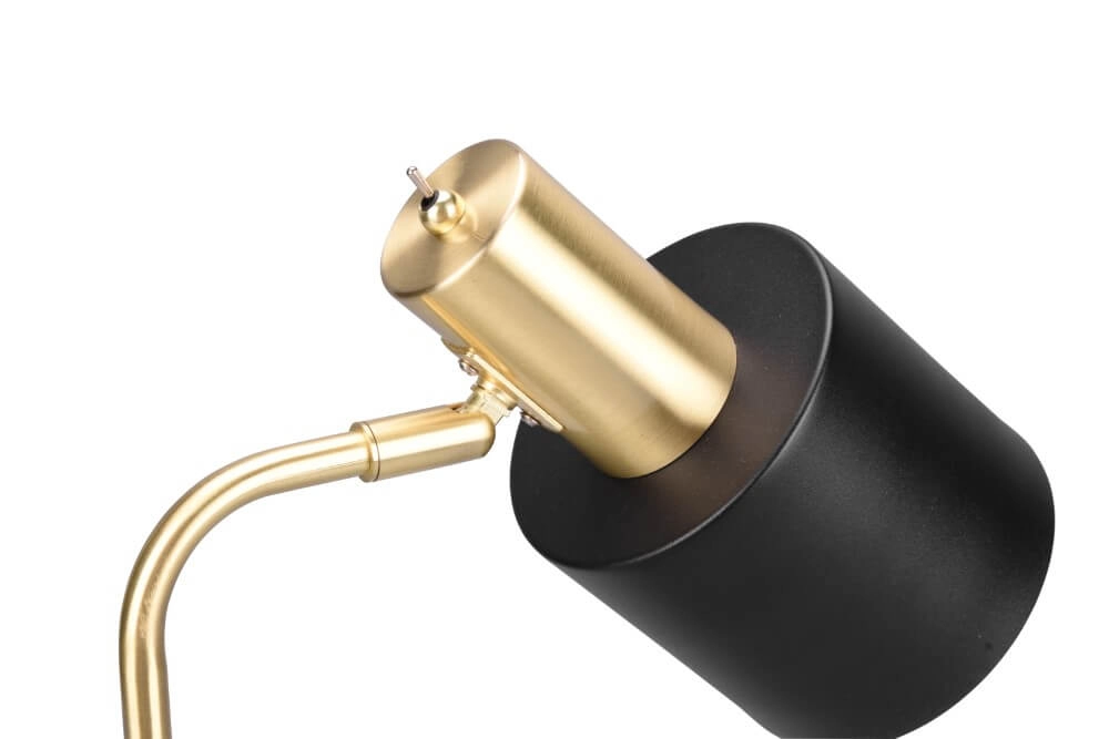 Designer-Schreibtischlampe Adam Schwarz mit Gold Trio 4017807538984