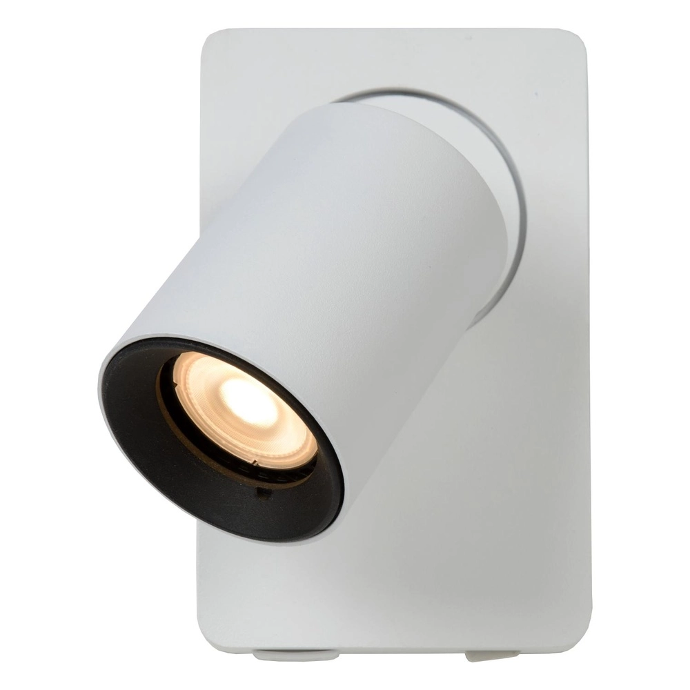 Nachttischlampe Nigel mit USB-Ladepunkt weiß Lucide 5411212092748
