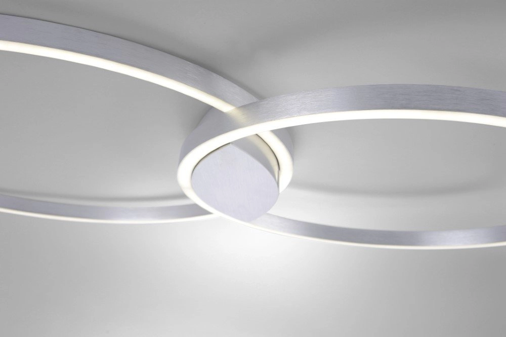 Deckenleuchte Q-Kate 2-Ring 96cm grau Paul Neuhaus 4012248333549