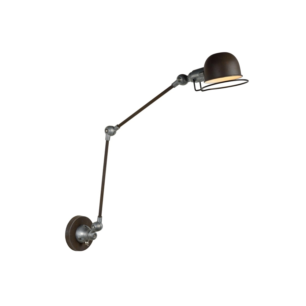 Ausklappbare Wandlampe Honore Klassisches rostbraun Lucide 5411212450388