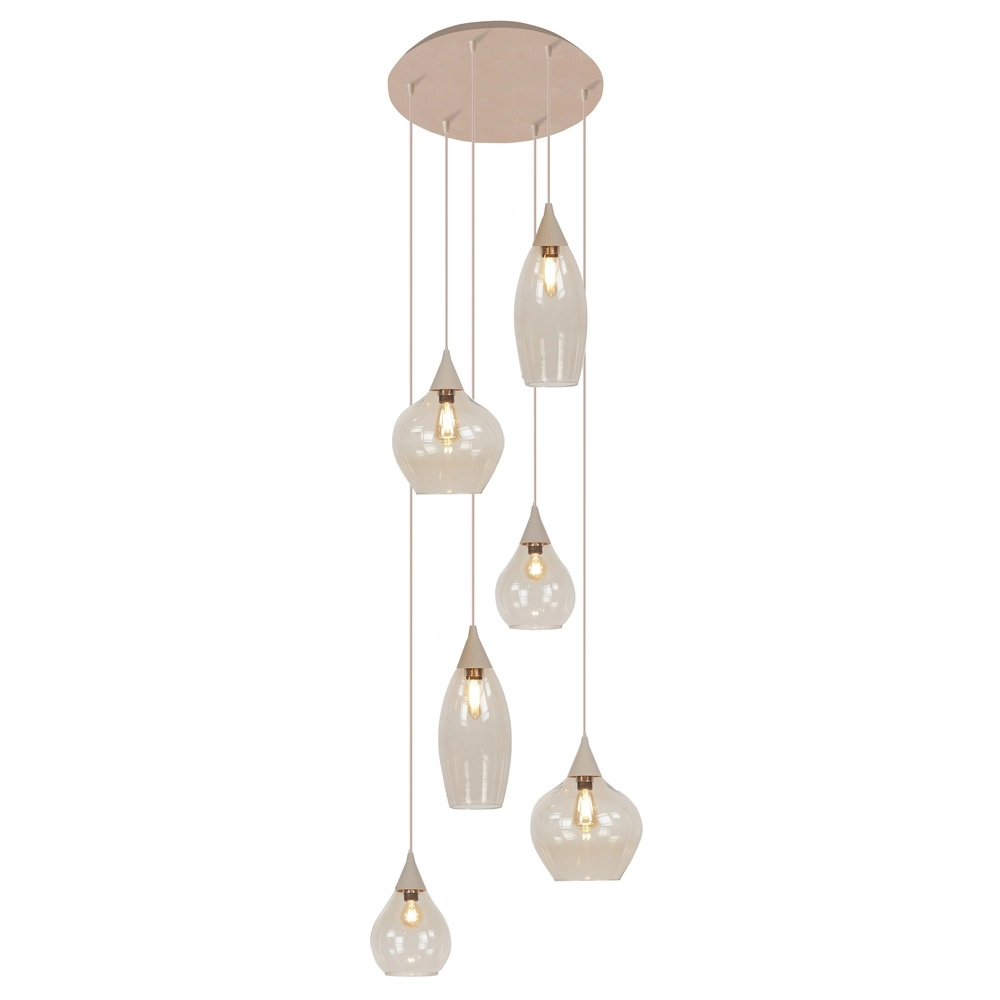 Pendellampe Cambio Sandbraun 6-Lichter