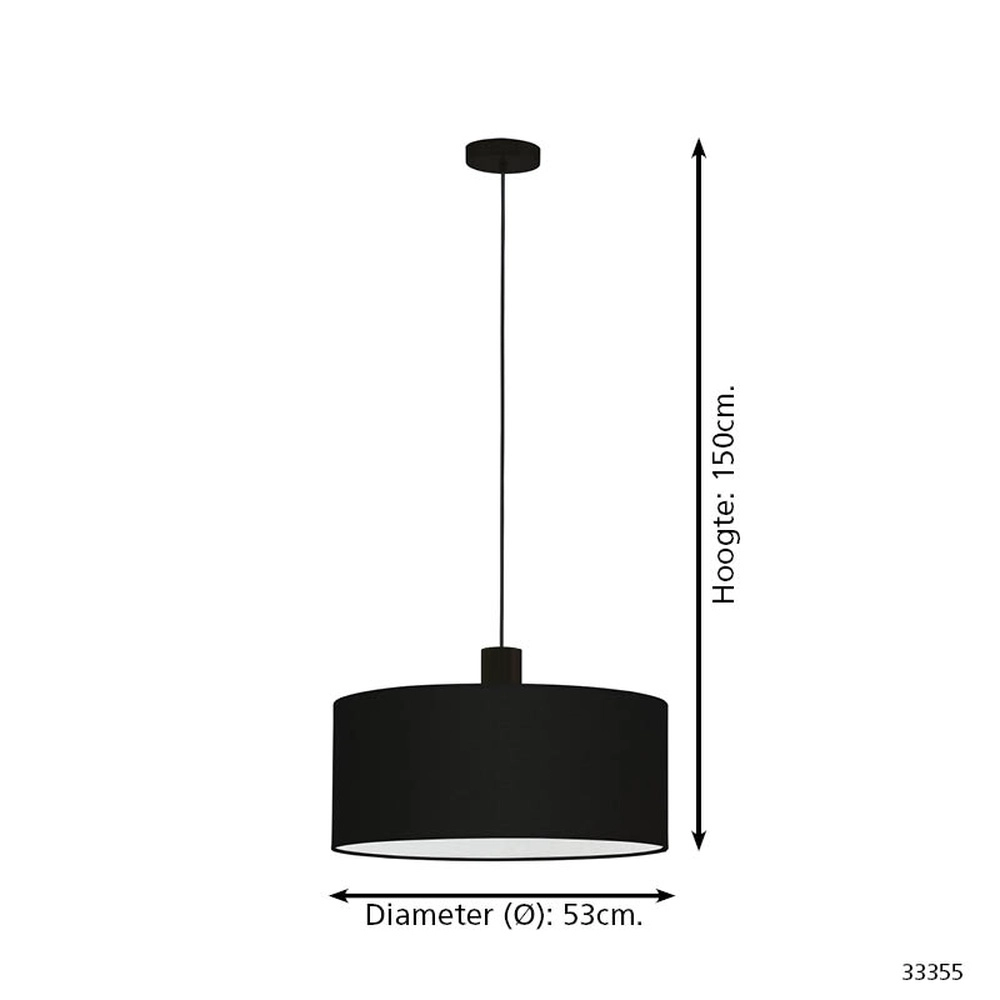 Pendellampe Amani schwarze Ø 53 cm Eglo 9002759333553