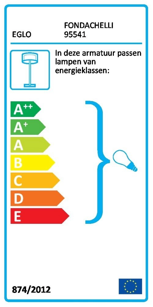 Stehlampe Fondachelli Stativ schwarz mit gold Eglo 9002759955410