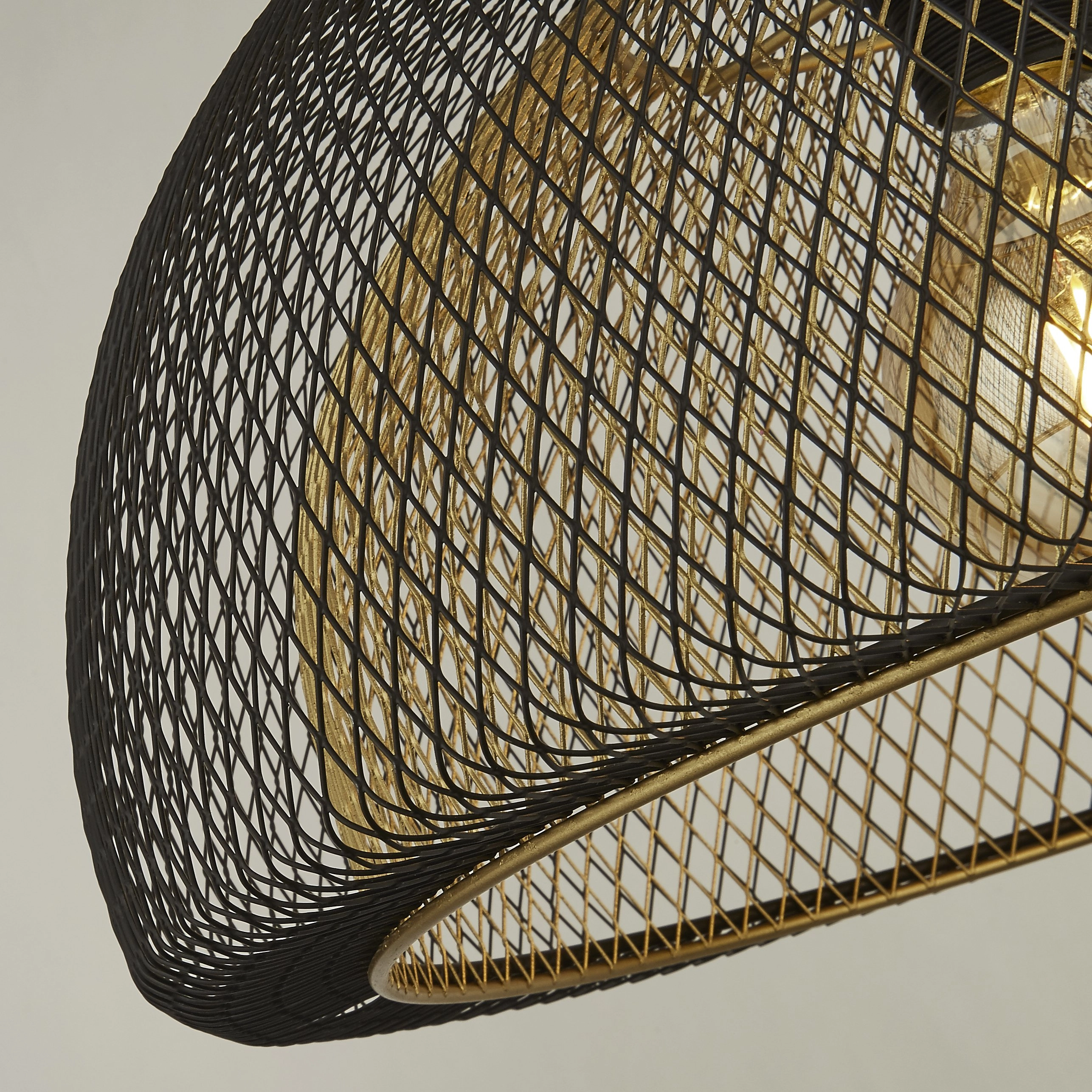 Schwarzgold Pendelleuchte Honeycomb Ø 45,5 cm Searchlight 5053423167596