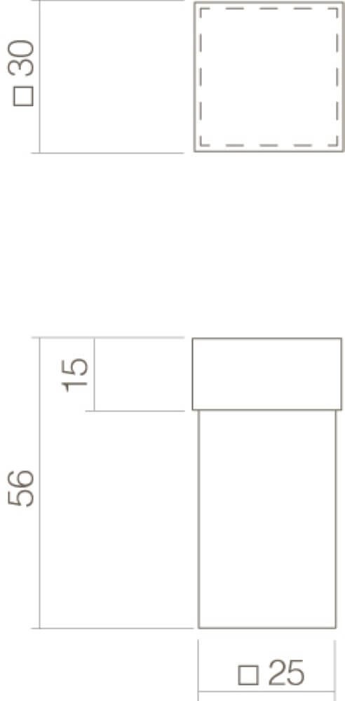 Türstopper Stelo quadratischer Edelstahl Intersteel 8714186127025