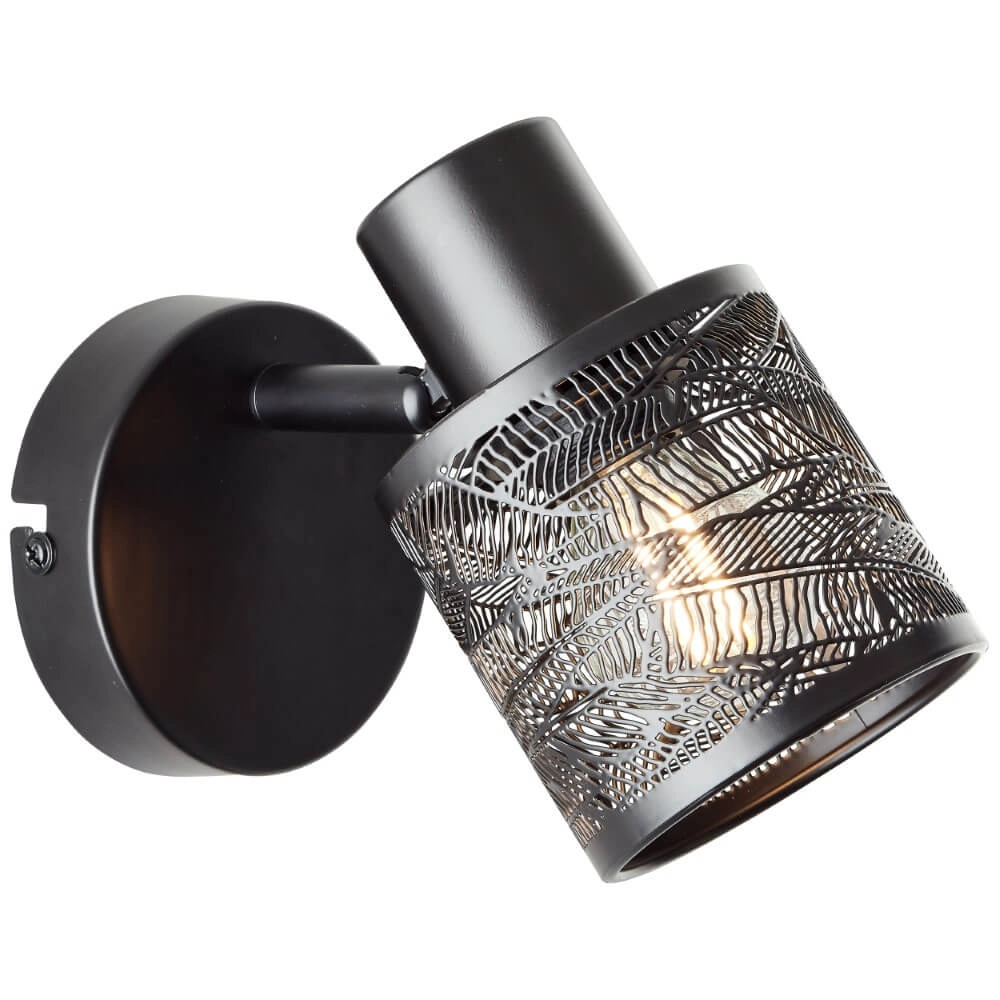 Schwarze Wandlampe Bano Brilliant 4004353413469
