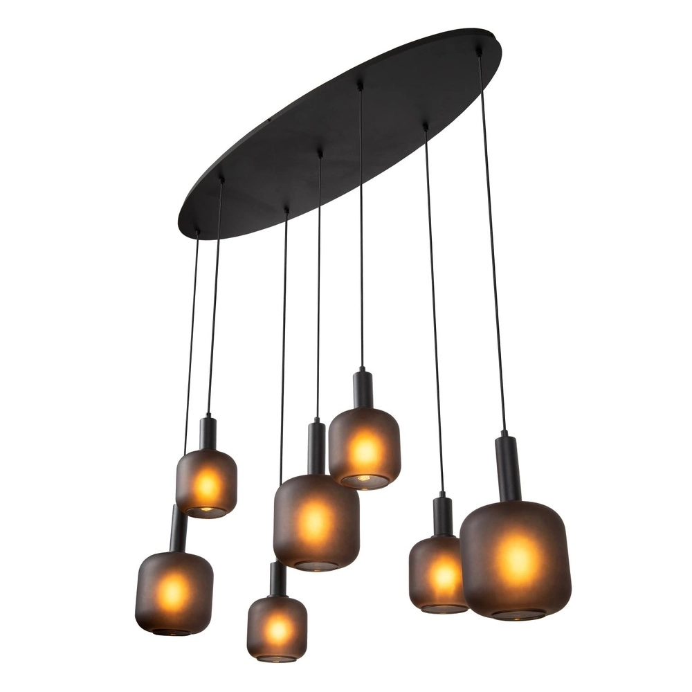 Schwarze Pendellampe Eloise 7-Licht Lucide 5411212452481