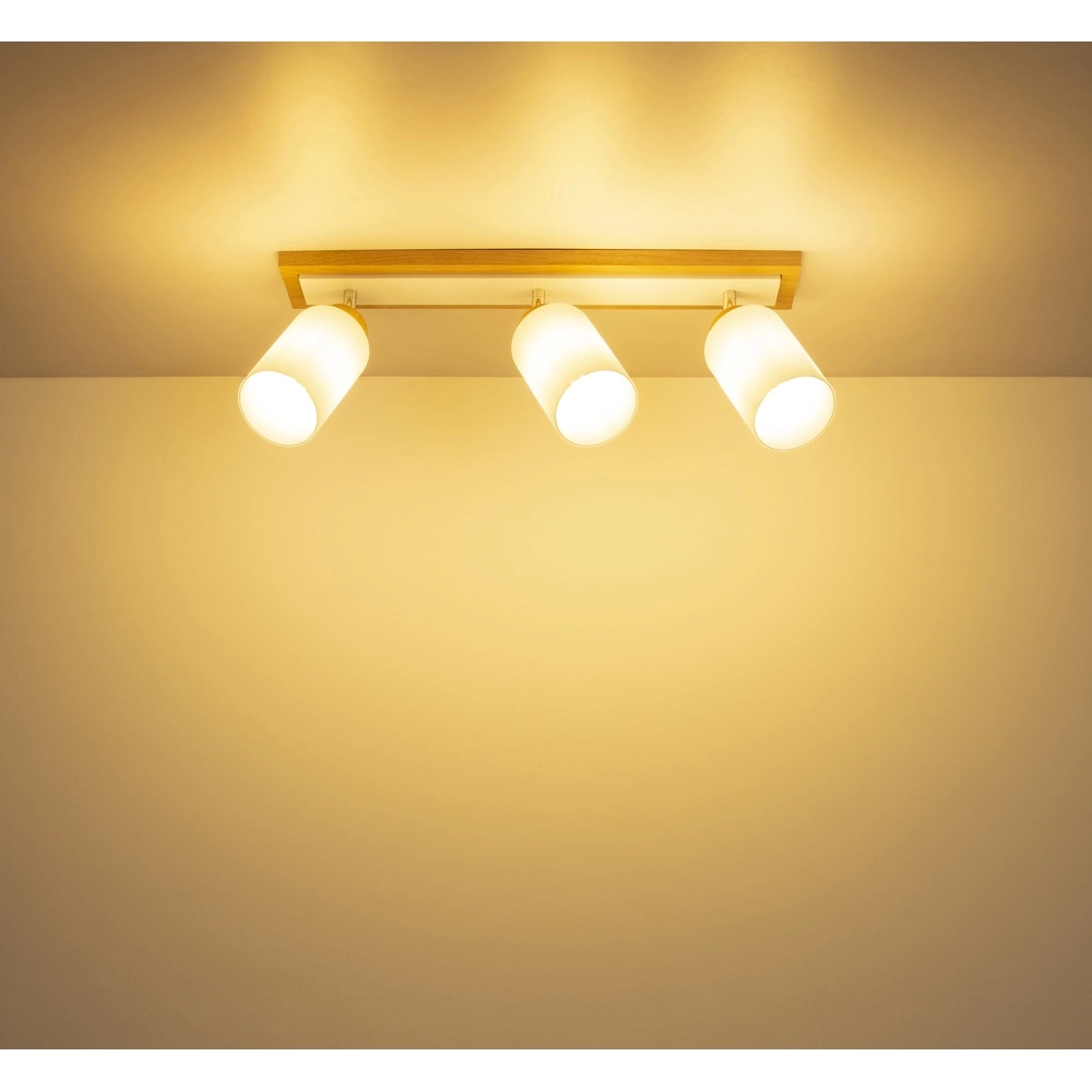 Deckenlampe Rowena 3-Licht Holz Globo 9007371580361