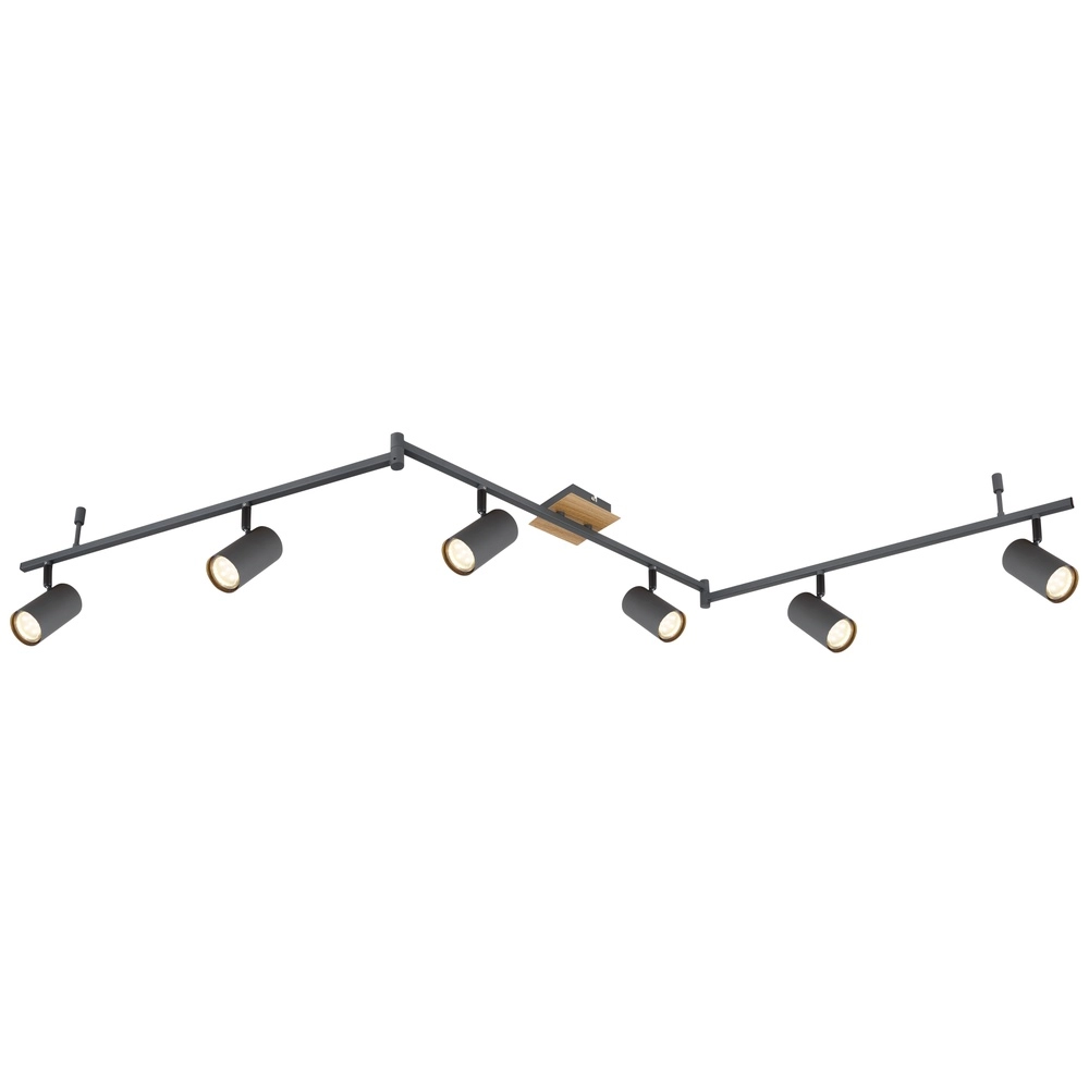 Deckenlampe Robby 6-Licht Graphit