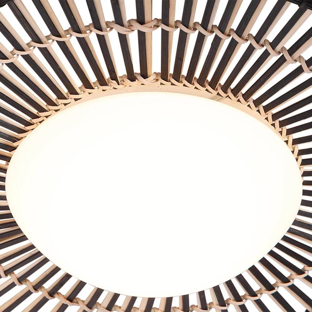 Deckenlampe Aura schwarz mit Bambus Steinhauer 8712746174144