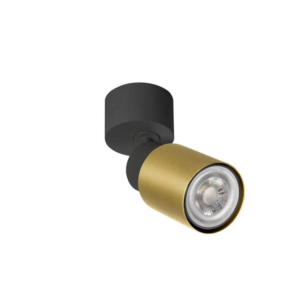 Aufputz-Spot Puri 2.0 Tube schwarz-gold Single SLV 4024163294416
