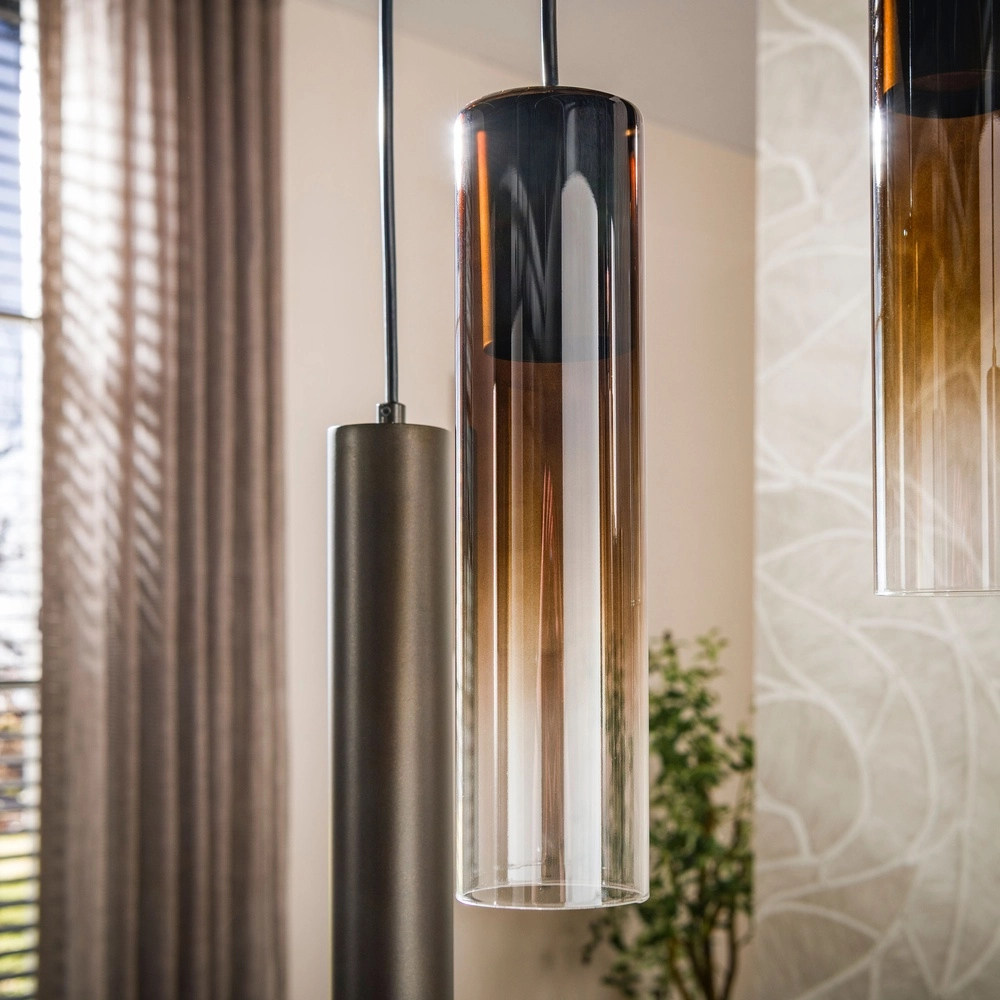 Elegante Pendellampe Lungo Sienna Brown 9-Lichter Lyora 8716803514928