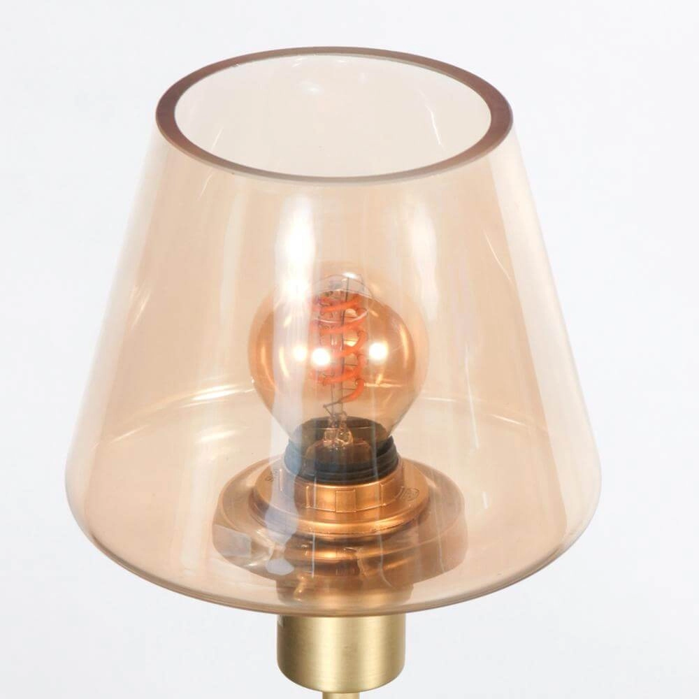 Schlanke Tischleuchte Ancilla Gold Steinhauer 8712746171044