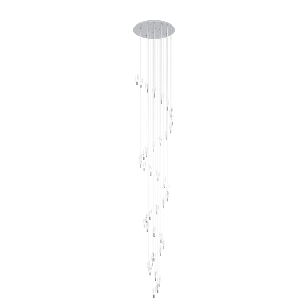 Vide Pendellampe Alemdina Chrom-3-Schritt-CCT