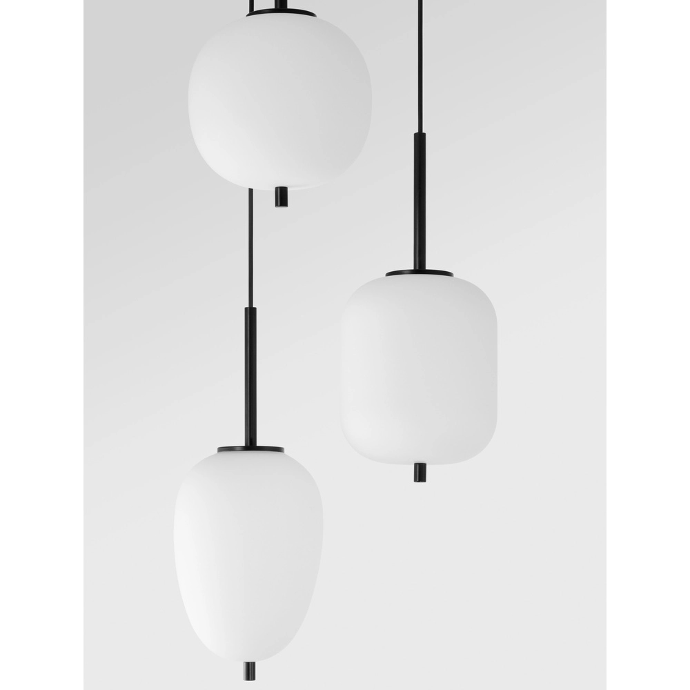 Pendellampe Lato 3-Licht Schwarz mit Weiß Lyora 5212017434647