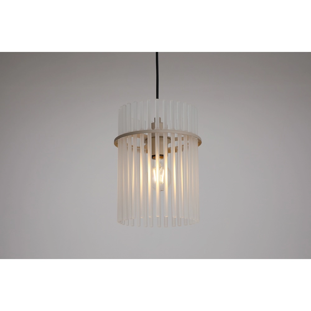 Pendellampe Swizzle 1-hell sandbraun Ø 20 cm Searchlight 5,05342E+12