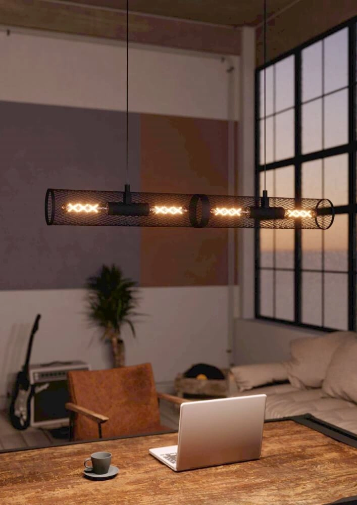 Hängelampe für das Esszimmer Redcliffe Schwarz Eglo 9002759435349
