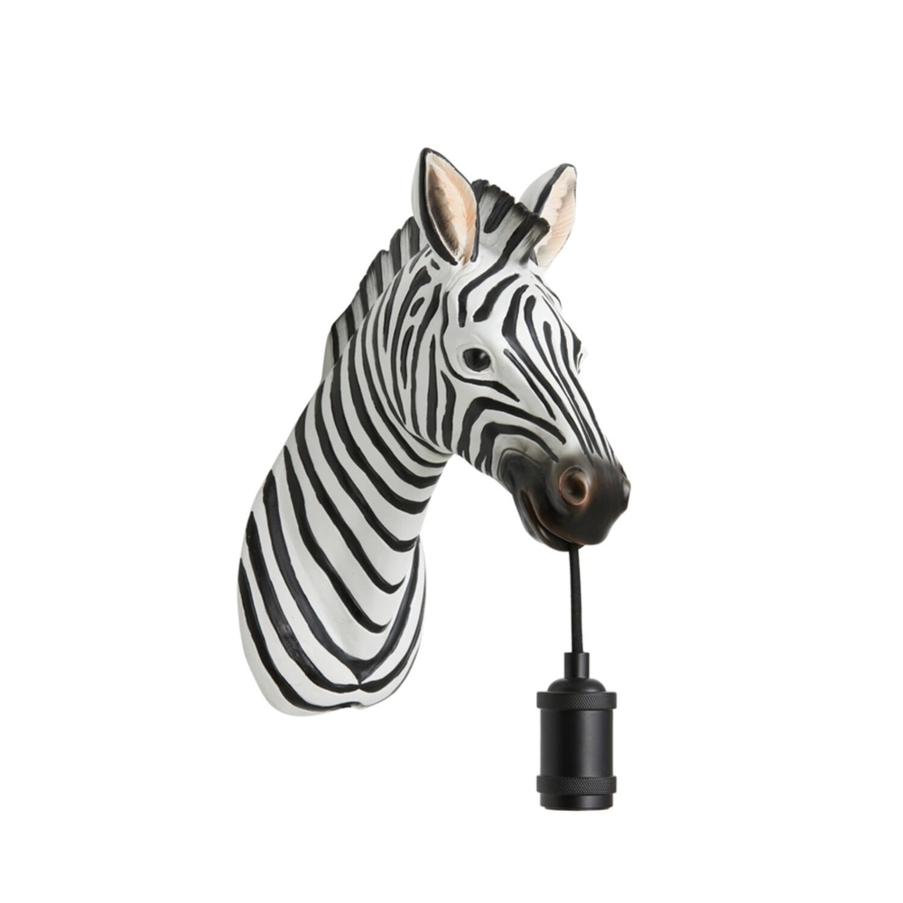 Wandlampe Zebra Schwarzweiß