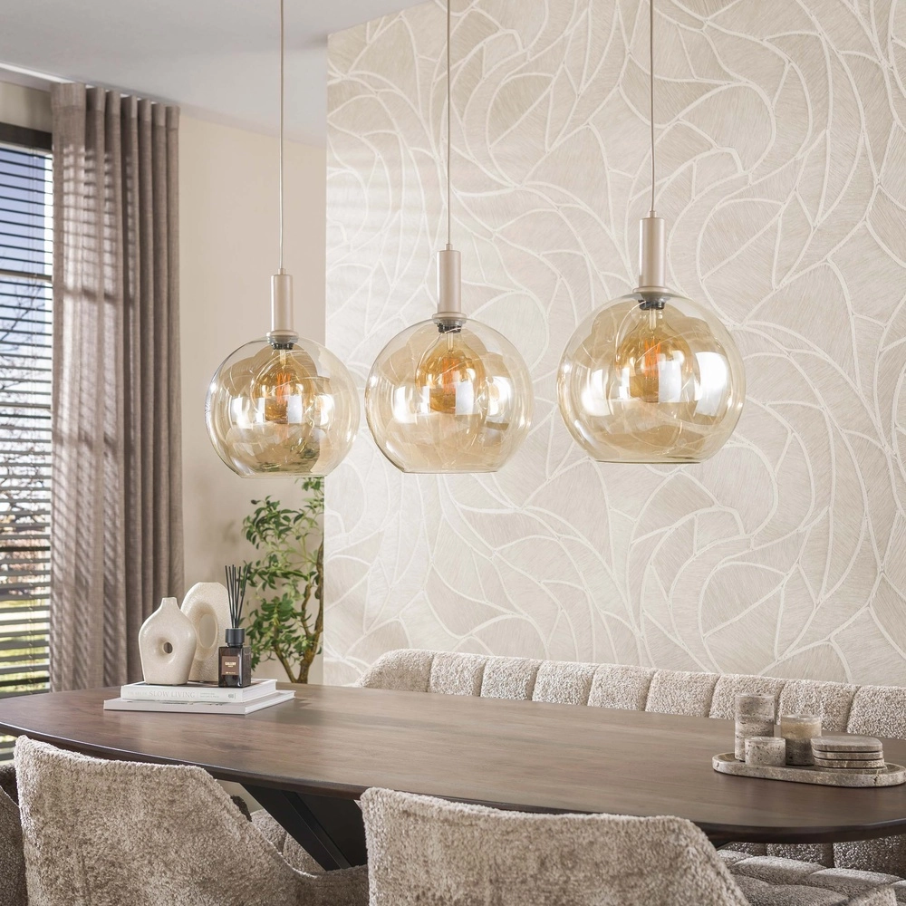 Design-Pendellampe Sfera 3-hell sandbraun Lyora 8716803515147