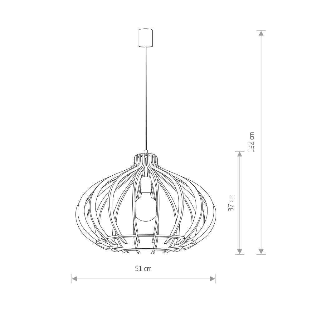 Hängelampe aus Holz Ika Ø 51cm Lyora 5903139417495
