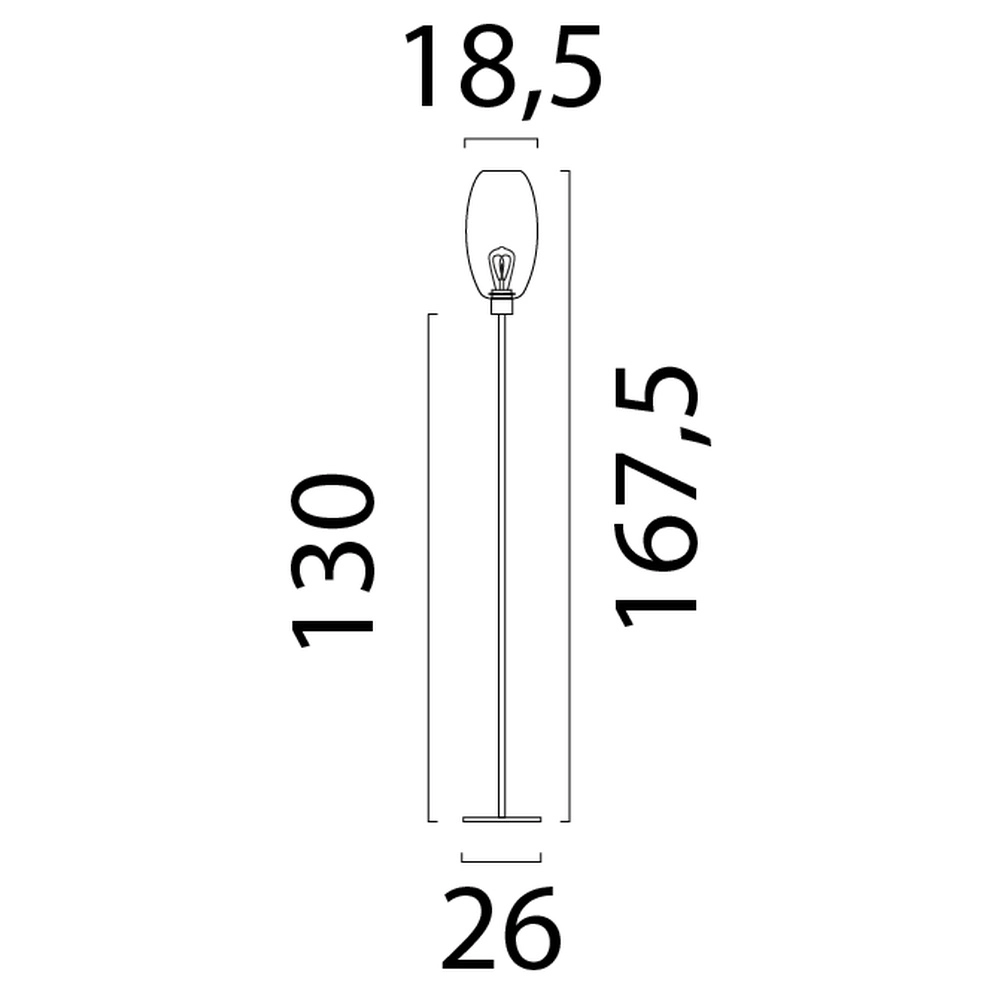 Glas-Stehlampe Olive 1x E27 – Sand Masterlight 8718121393612
