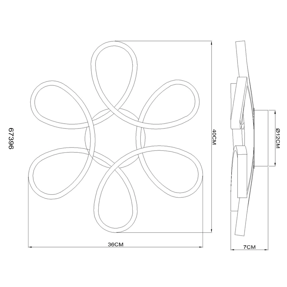 Design-Deckenlampe Orbita Schwarz Globo 9007371593309