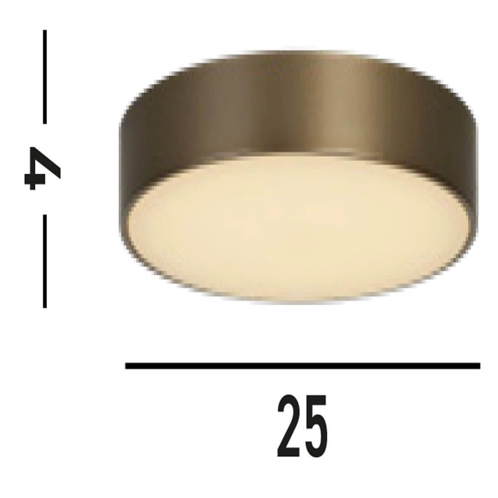 Deckenlampe Palma Bronze mit weißem Fenster Searchlight 5053423273310