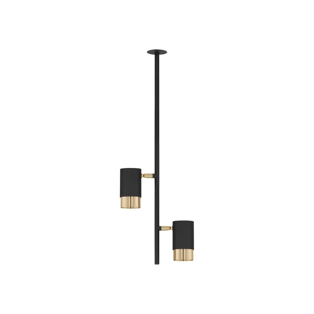 Deckenlampe Pongo Eingebautes Doppelbett in Schwarz und Gold Lyora 5212017441713