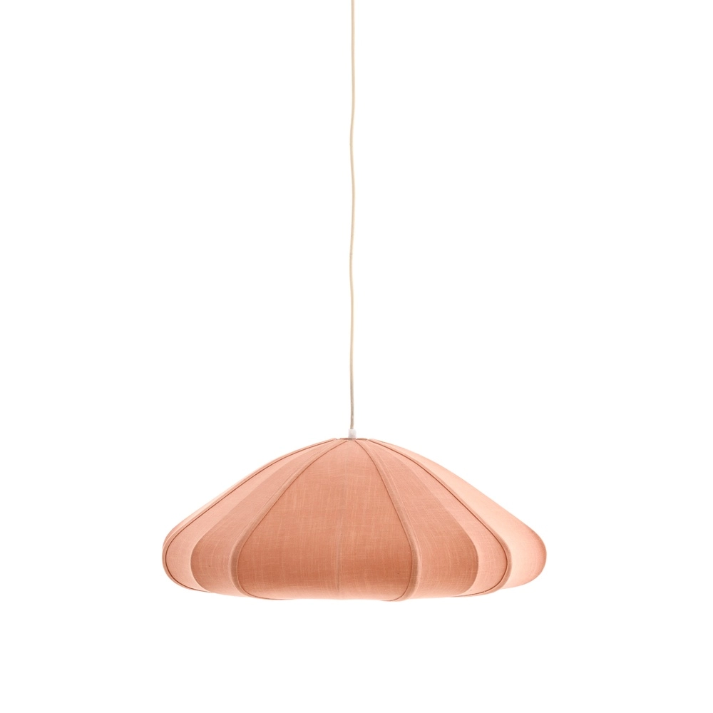 Stoff-Pendellampe Cesano Ø 64 cm – hellrosa